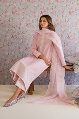 ICY PINK-3PC EMBROIDERED LAWN SUIT