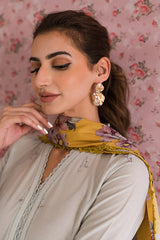 SILVER LUCENT-3PC EMBROIDERED LAWN SUIT