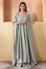 DUSTY AQUA-3PC COTTON JACQUARD SUIT