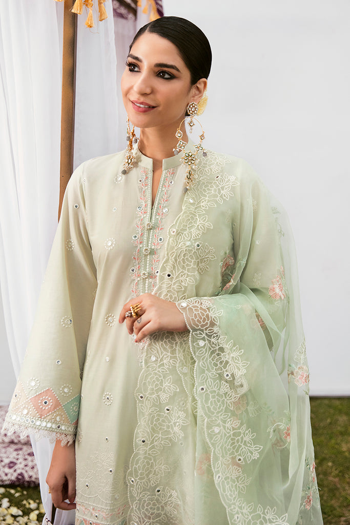 Aqua Flora Embroidered 2pc
