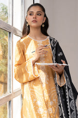 BISQUE GRACE-3PC PRINTED LAWN SUIT