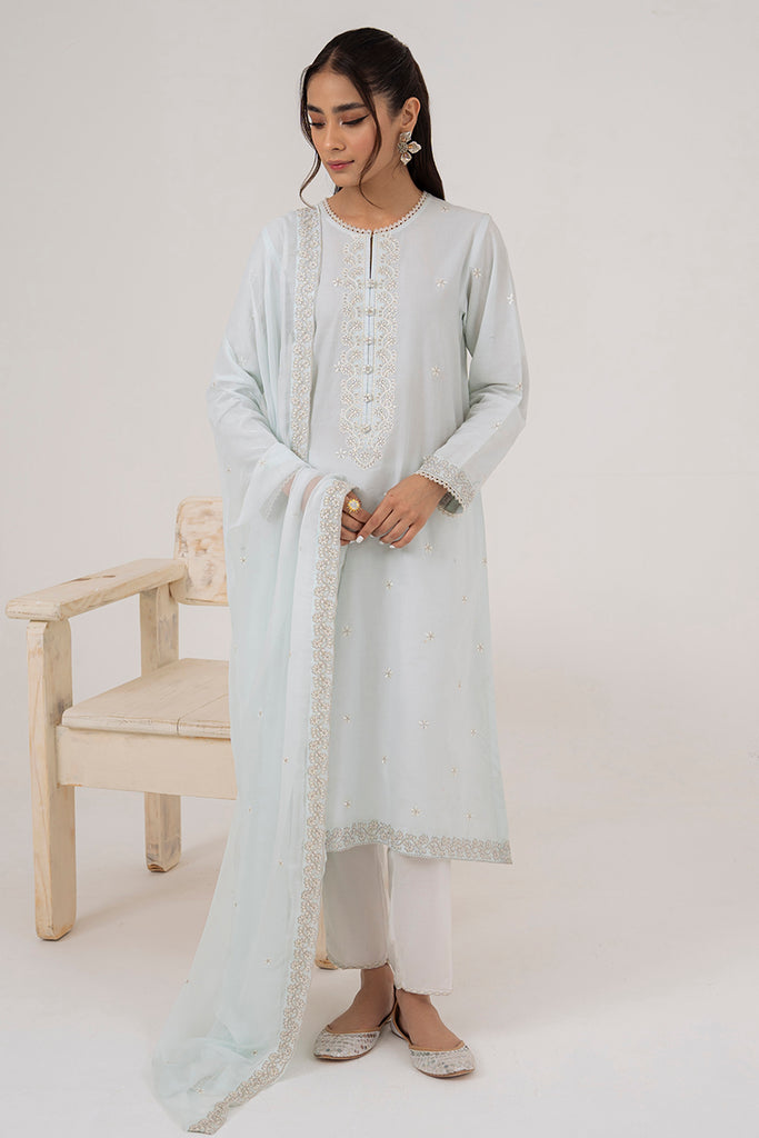 POWDER BLUE-2 PIECE (SHIRT & DUPATTA)