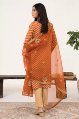 SAFFRON SCARLET-2PC (SHIRT & DUPATTA)