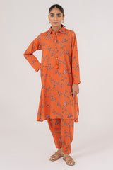 TANGERINE GLOW-2PC (SHIRT & TROUSER)