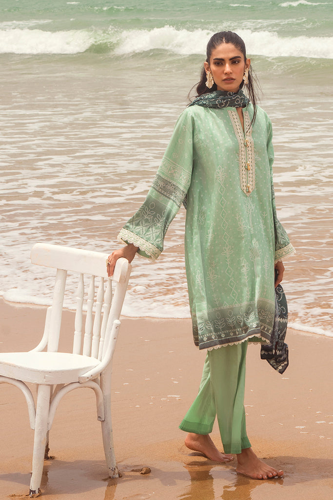 JADE ADORN-3PC SATIN PRINTED SUIT