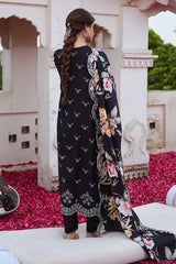 BLACK FOREST-3PC LINEN EMBROIDERED SUIT