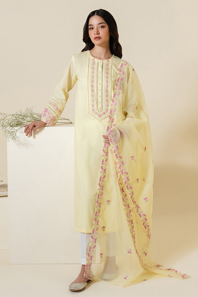 LIME GAROENIA-2 PC (SHIRT & DUPATTA)