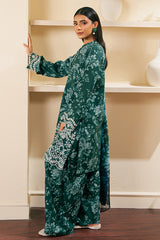 GRACE GREEN-3 PIECE EMBROIDERED CAMBRIC SUIT