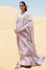 LAVENDER FOG-STITCH 3PC: LAWN EMBROIDERED SUIT