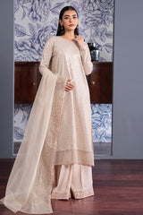 BISQUE SHELL-3 PC (SHIRT, TROUSER & DUPATTA)