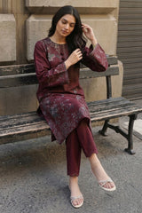 SCARLET MELODY-2PC KHADDAR PRINTED SUIT