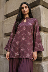 BERRY GARDEN-2PC LINEN PRINTED SUIT