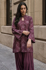 BERRY GARDEN-2PC LINEN PRINTED SUIT