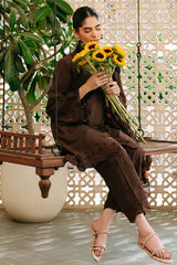 FLORET GLAM-3PC EMBROIDERED CAMBRIC SUIT