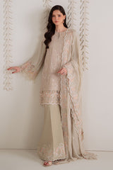 MEADOW MIST-3PC SILK EMBROIDERED SUIT