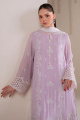 IRIS LAVENDER-4PC CHIFFON EMBROIDERED SUIT