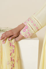 LIME GAROENIA-2 PC (SHIRT & DUPATTA)