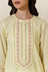 LIME GAROENIA-2 PC (SHIRT & DUPATTA)