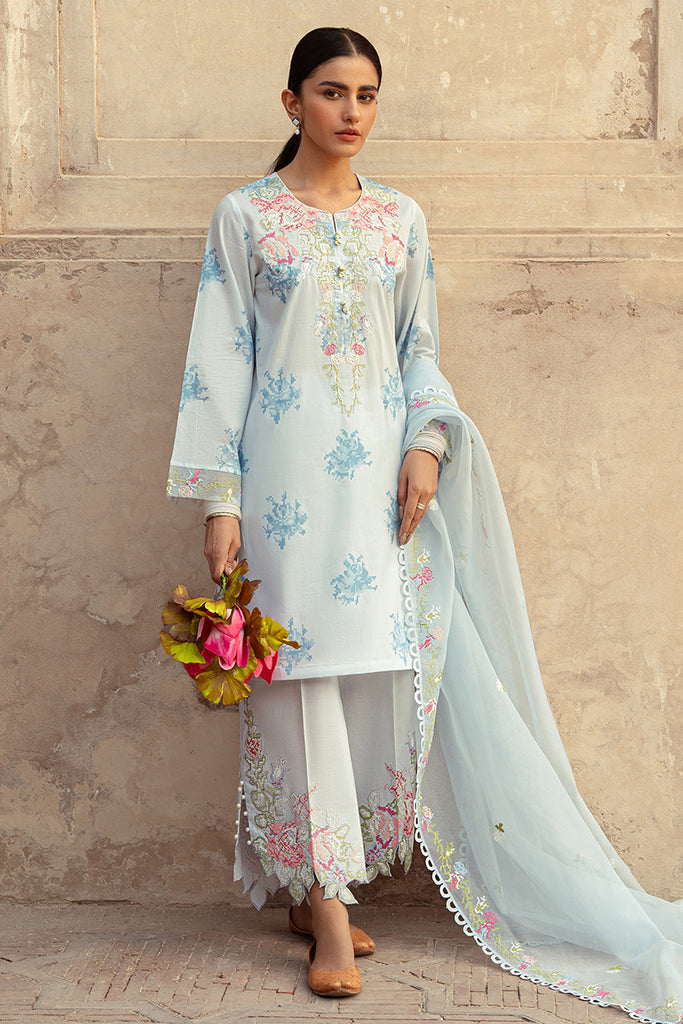 DAWN MIST-3 PIECE LAWN PRINTED SUIT