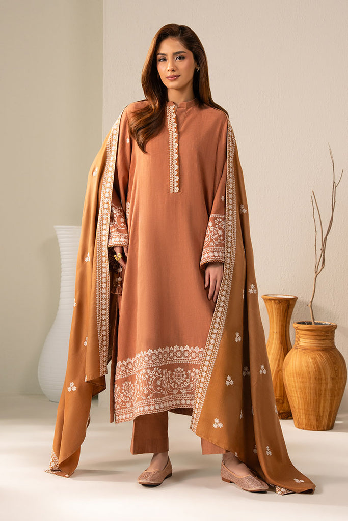 PEACH CARAMEL-2PC (SHIRT & DUPATTA)