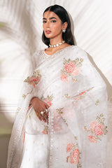 PEARL HAZE-3 PC EMBROIDERED SILK SUIT