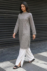 MOSAIC NOIR-2PC LINEN PRINTED SUIT