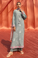 SILVER SHINE-3 PIECE COTTON JACQUARD SUIT