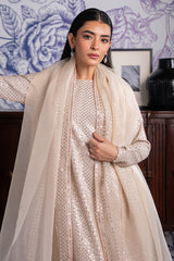 BISQUE SHELL-3 PC (SHIRT, TROUSER & DUPATTA)