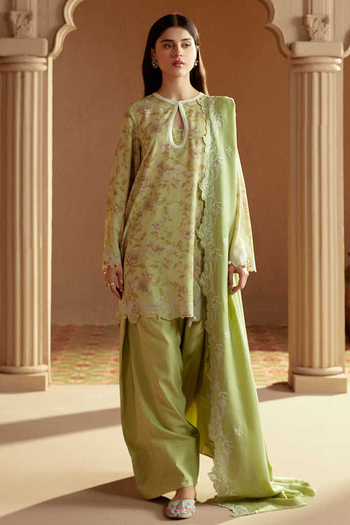 FLORAL CHARM-3 PC LINEN EMBROIDERED SUIT