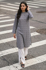 MOSAIC NOIR-2PC LINEN PRINTED SUIT