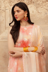 PEACH BLUSH-3 PIECE LAWN PRINTED SUIT