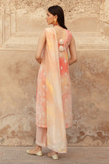 PEACH BLUSH-3 PIECE LAWN PRINTED SUIT
