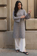 MOSAIC NOIR-2PC LINEN PRINTED SUIT