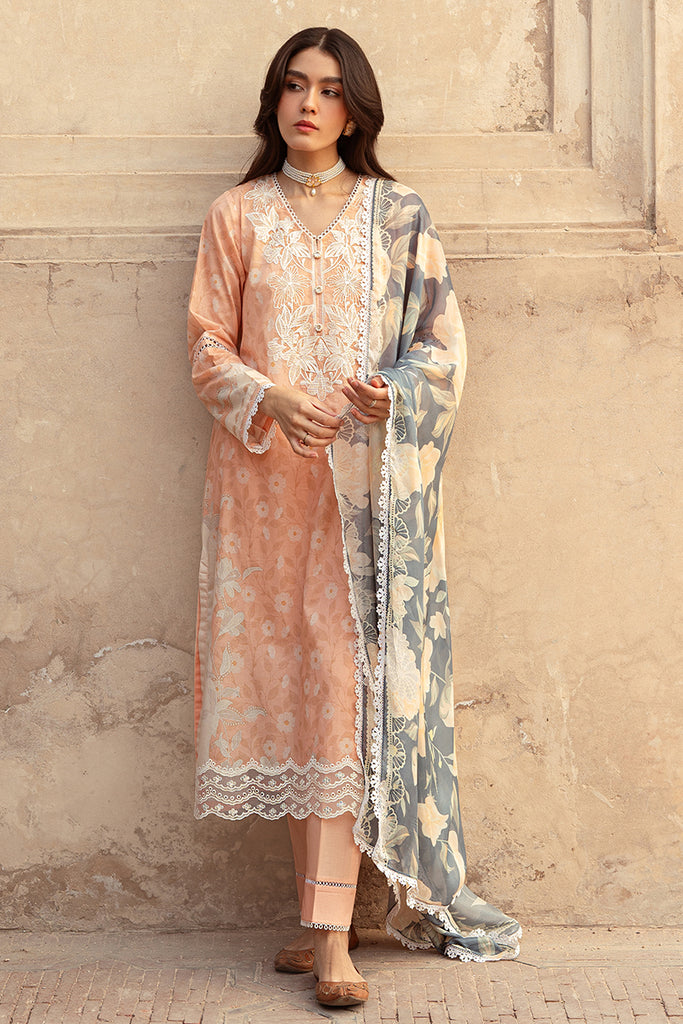 SUNSET FLORA-3 PIECE LAWN PRINTED SUIT