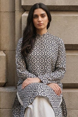 MOSAIC NOIR-2PC LINEN PRINTED SUIT