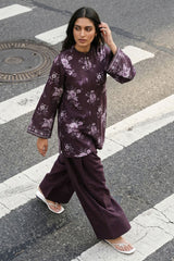 MIDNIGHT BLOSSOM-2PC KHADDAR PRINTED SUIT