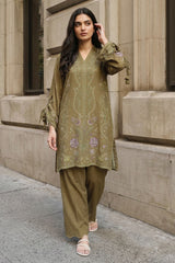 ETHEREAL GEM-2PC LINEN PRINTED SUIT