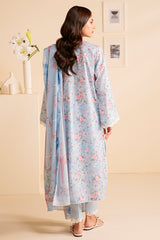 MYSTIQUE BLUE-3 PIECE PRINTED LAWN SUIT