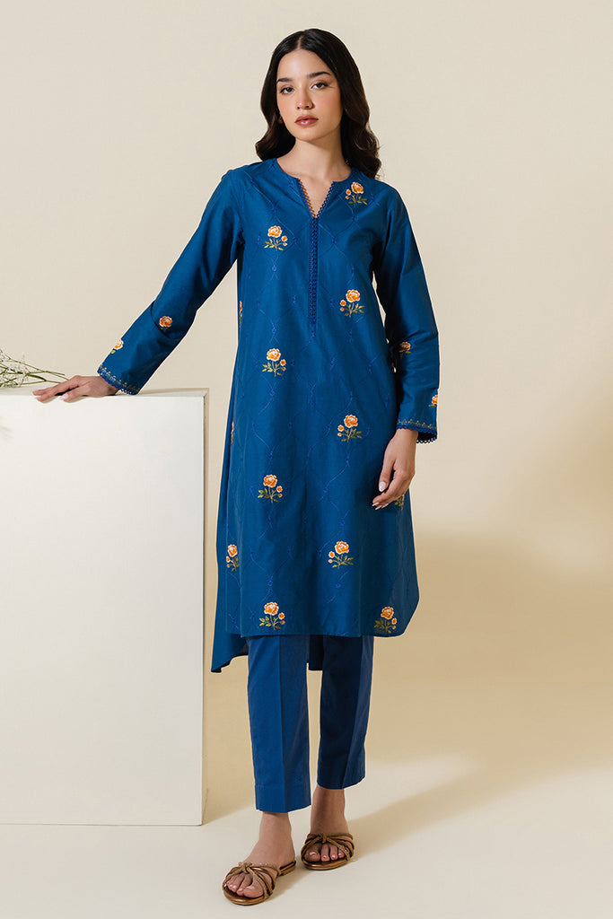 INDIGO ZEAL EMBROIDERED SHIRT