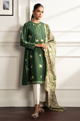 FOREST GREEN-2 PIECE (SHIRT & DUPATTA)