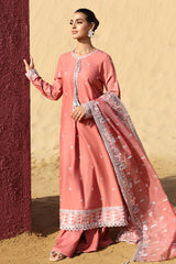 MULBERRY BLUSH-3 PIECE EMBROIDERED LAWN