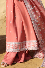 MULBERRY BLUSH-STITCH 3PC: LAWN EMBROIDERED SUIT