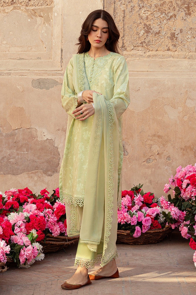 MISTED GREEN-3 PIECE LAWN PRINTED SUIT