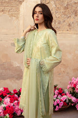 MISTED GREEN-3 PIECE LAWN PRINTED SUIT