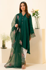 FOREST GREEN-2PC (SHIRT & DUPATTA)