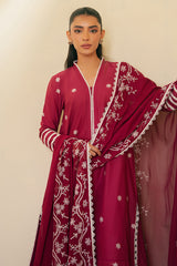 ROSE IMPRESSION-3 PIECE EMBROIDERED CAMBRIC SUIT