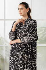 RAVEN HAZE SILK PRINTED SHIRT