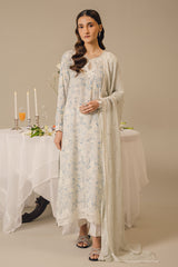 PEARL BLUE-2 PC (SHIRT & DUPATTA)