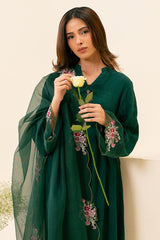 FOREST GREEN-2PC (SHIRT & DUPATTA)