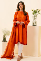 TANGERINE CHARM-2PC (SHIRT & DUPATTA)